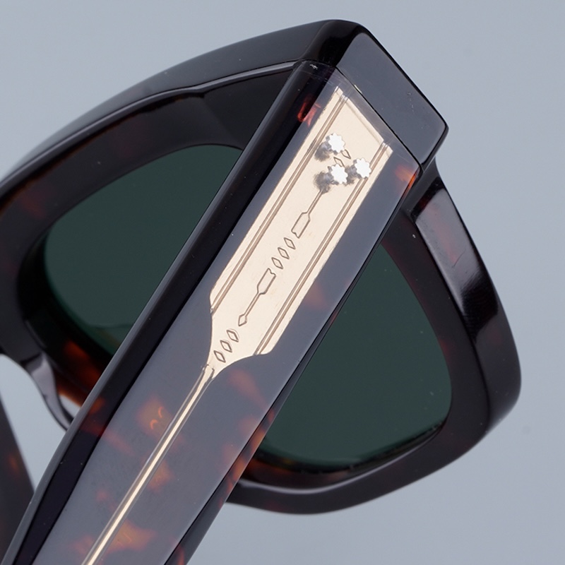 JMM Fellini Acetate Sunglasses Designer Brand Japan Style 51-21 Square Men Handmade Women Vintage Eyeglasses with Case TOP Quality High Thick Retro Vi