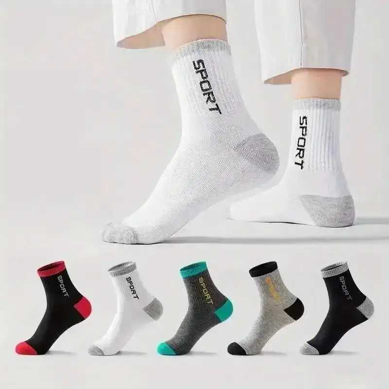 Mens Mid Crew Sport Sweat-absorbing Comfy Breathable For Mens Basketball Training Running Outdoor Activities LX241102