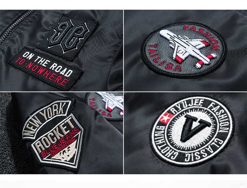 Mens Basic Set 2024 New Airctr Embroidered High Collar Jacket Mens Double sided Wearable Flight Jacket W241102