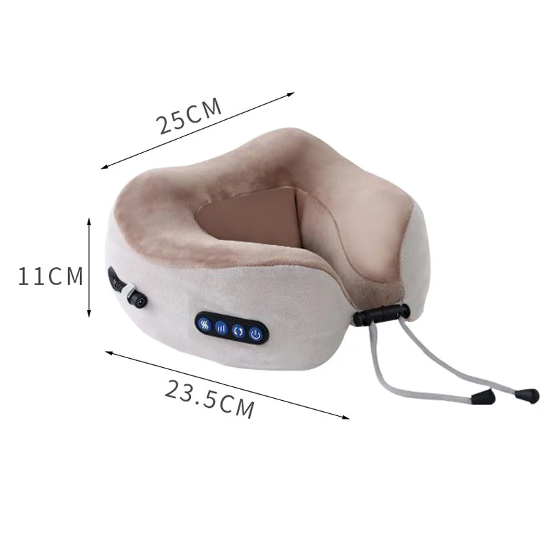Electric Neck Massager U Shaped Pillow Multifunctional Shoulder Kneading Heating Massager Portable Travel Home Car Use Device