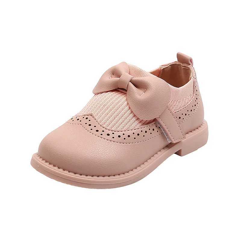 Autumn Little Girl Leather Shoes Childrens Cute Bow Patent Leather Princess Shoes Childrens Flat Shoes Childrens Sports Shoes M241102
