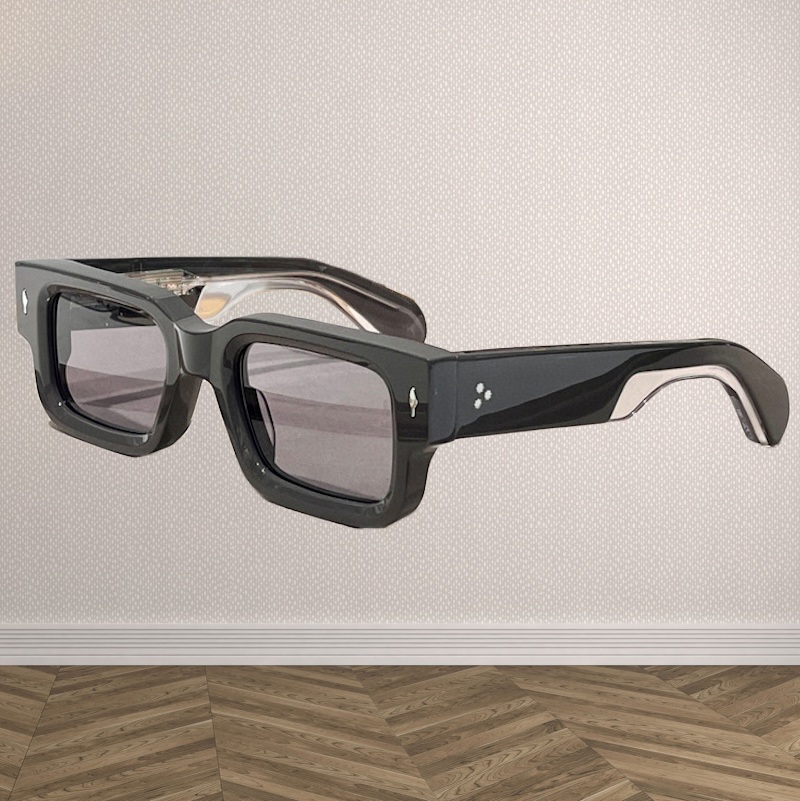 Ascari Acetate Sunglasses Designer 49-23 Handmade TOP Quality High Square Glasses Retro Vintage Frame for Men Driving Women Optical Handcrafted in Jap
