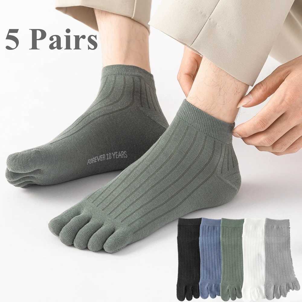 5 Pairs Summer Five Finger for Men Thin Cotton Toe with Separate Fingers Low Cut Ankle Sports high quality LX241102