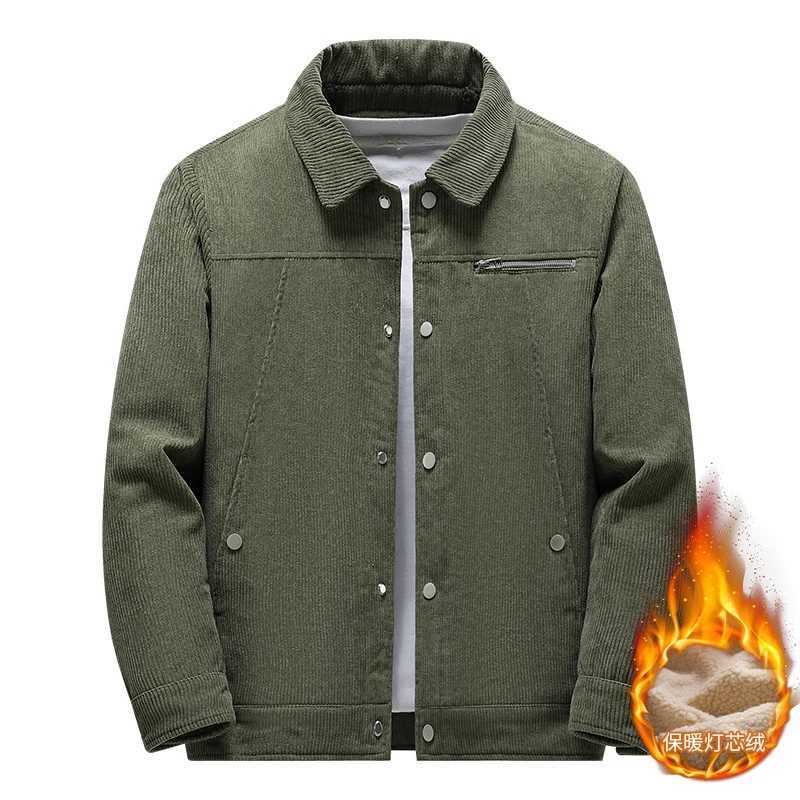 FYSJ2258 Mens Cotton Pad Jacket Mens FLCE Thick Cashmere Winter Coat New Cotton Pad Windproof and Warm Cotton W241102