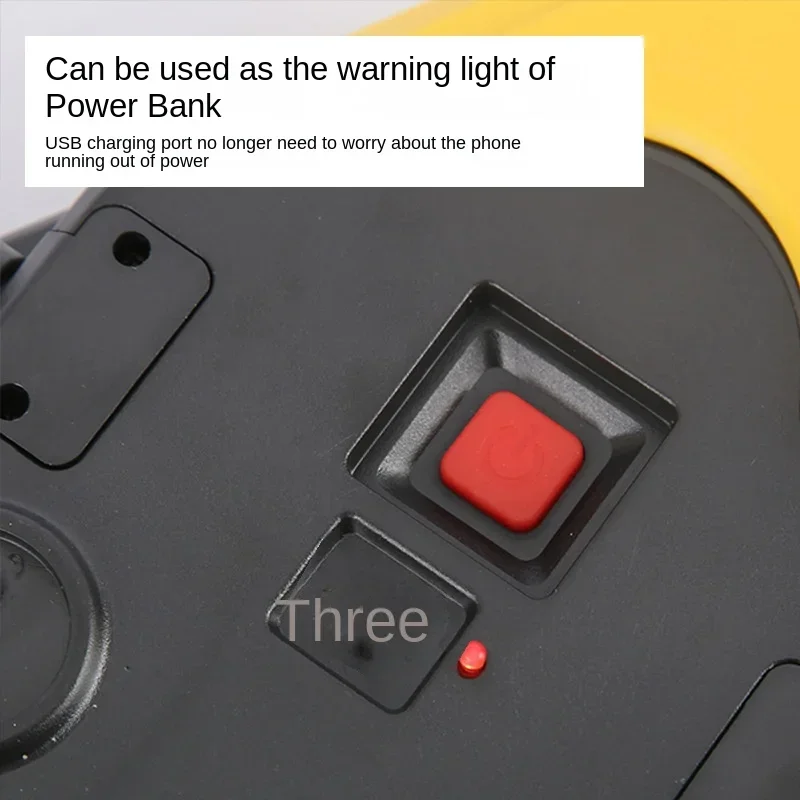 Portable Three-in-one Car Emergency Breakdown Warning Triangle for Car Tripod with LED Lighting and USB Charging Port