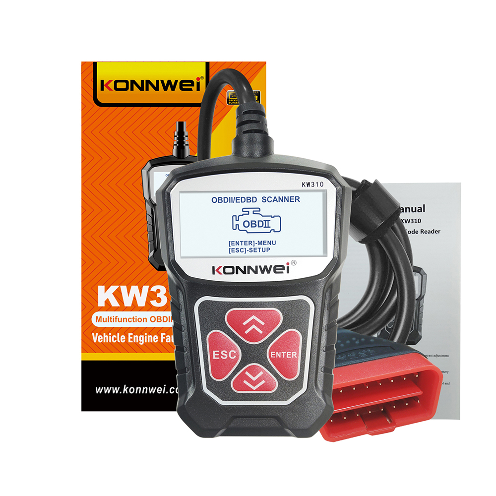 KONNWEI KW310 OBD2 Car Diagnostic Scan Tool Automotive ODB2 Code Reader with Russian OBD 2 Scanner Auto Tools PK ELM 327 V 1 5