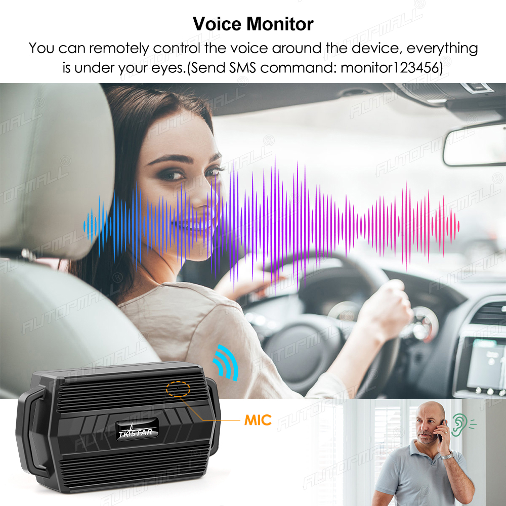 Electronic Pet GPS Tracker Vehicle Magnetic Dog Device 3000mah Standby 50Days Voice Monitor Geofence Car Locato