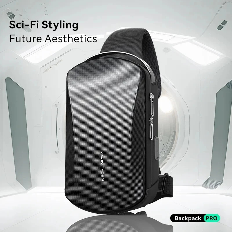 Mark Ryden Multifunction USB Crossbody Bag Shoulder Man TPU Waterproof Travel Sling Messenger Pack Chest for Male 241029