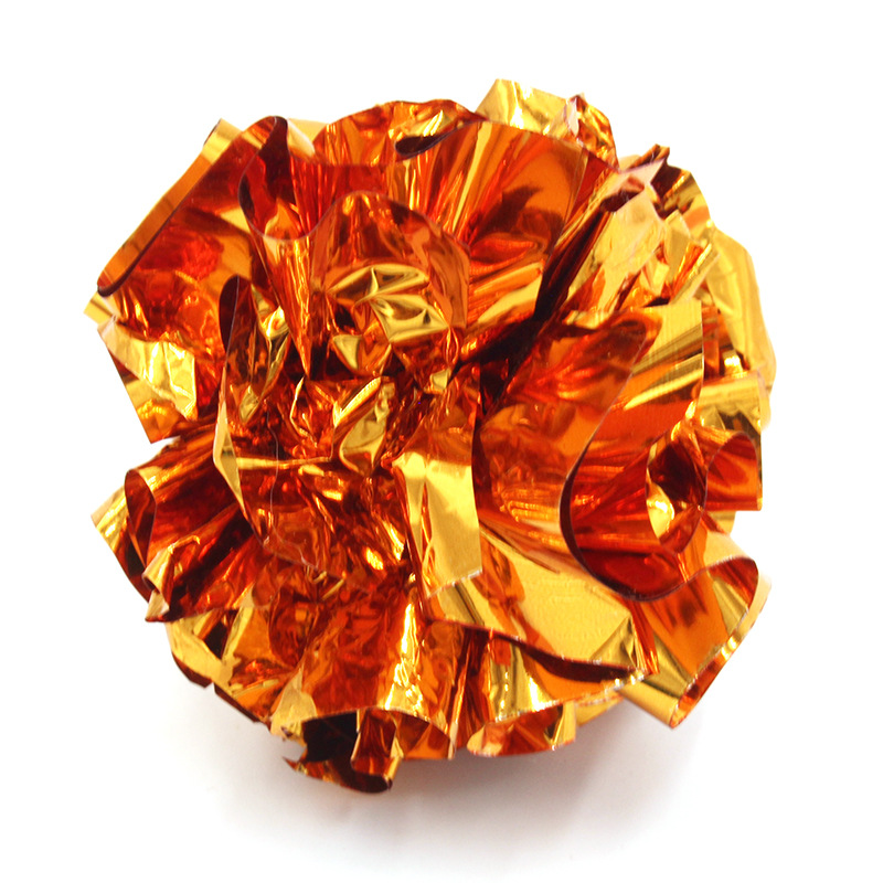 12Pcs/Pack Cat Toys Mylar Crinkle Ball Ring Paper Sound Toy for Cats Kitten Interactive Pet Cat Supplies Multicolor