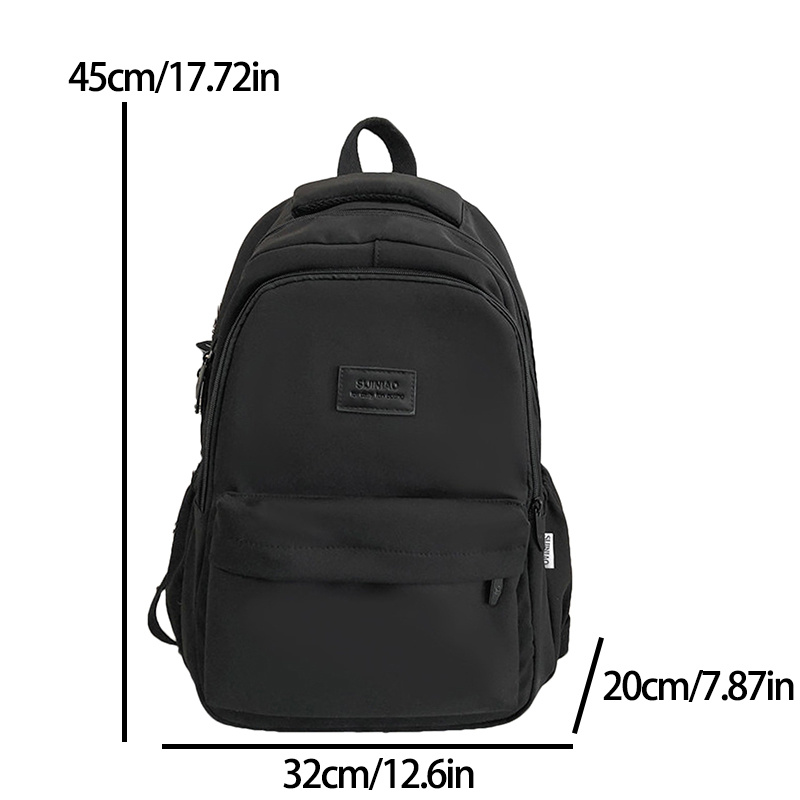 Women's Backpack Solid Color Female Multi-pocket Casual Woman Travel Bag Schoolbag for Teenage Girl Book Knapsack