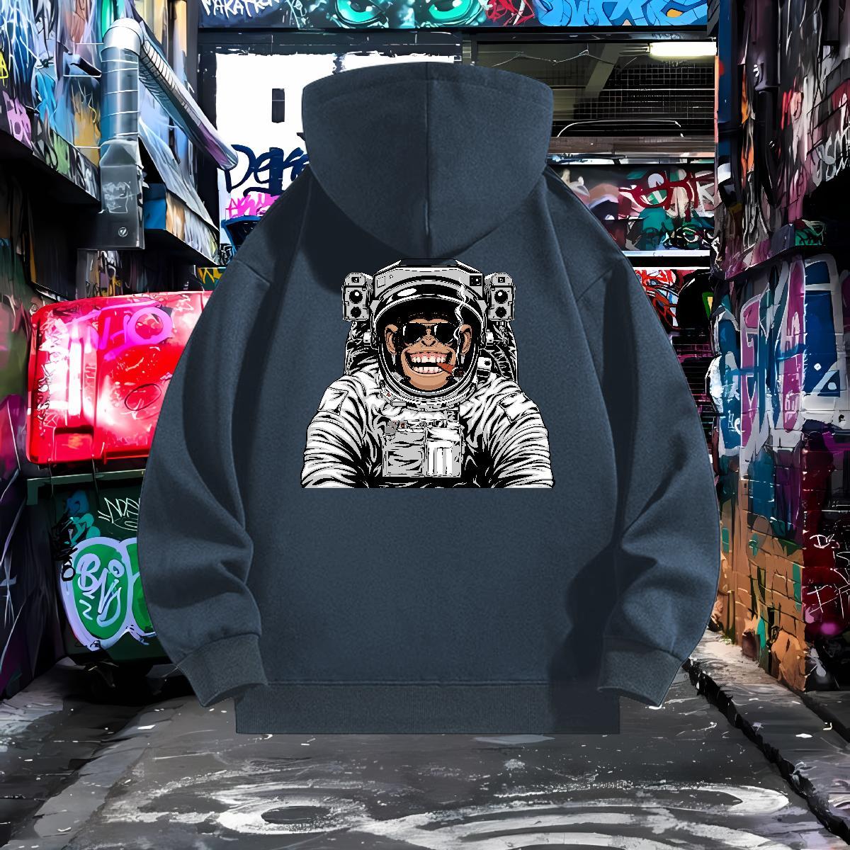 Classic Casual Hoodie for Men Hooded Collar Long Sleeves Loose Men Clothes Hoodie DIY Anime Tops Hoodie Hip Hop Tech Fleece