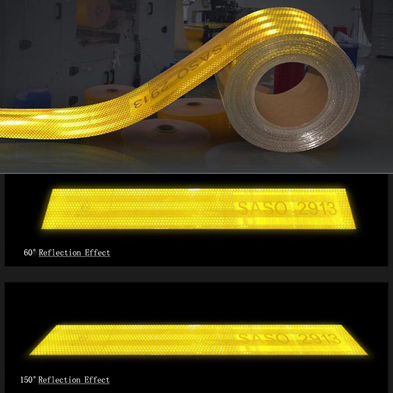 High Quality For Saudi SASO 2913 Reflective Tape For Truck Plating Aluminium Adhesive Sticker Reflector Vehicle Tape