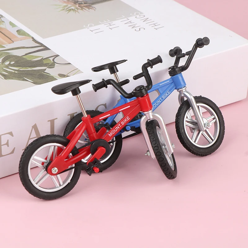 1pc Retro Alloy Mini Finger BMX Bicycle Assembly Bike Model Toys Gadgets Gift Toys Model Mini Portable Bike For Kid