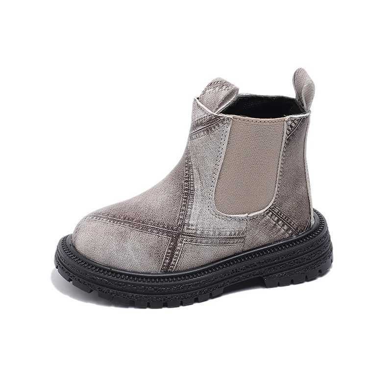 Little Boys Fashion Boys Boots Autumn New Boys and Girls Ankle Boots Zipper Preschool Children Chelsea Boots Anti slip M241102