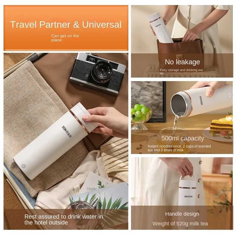 110/220V portable electric teapot tea and coffee maker travel glass cup intelligent temperature control for insulation Y241102