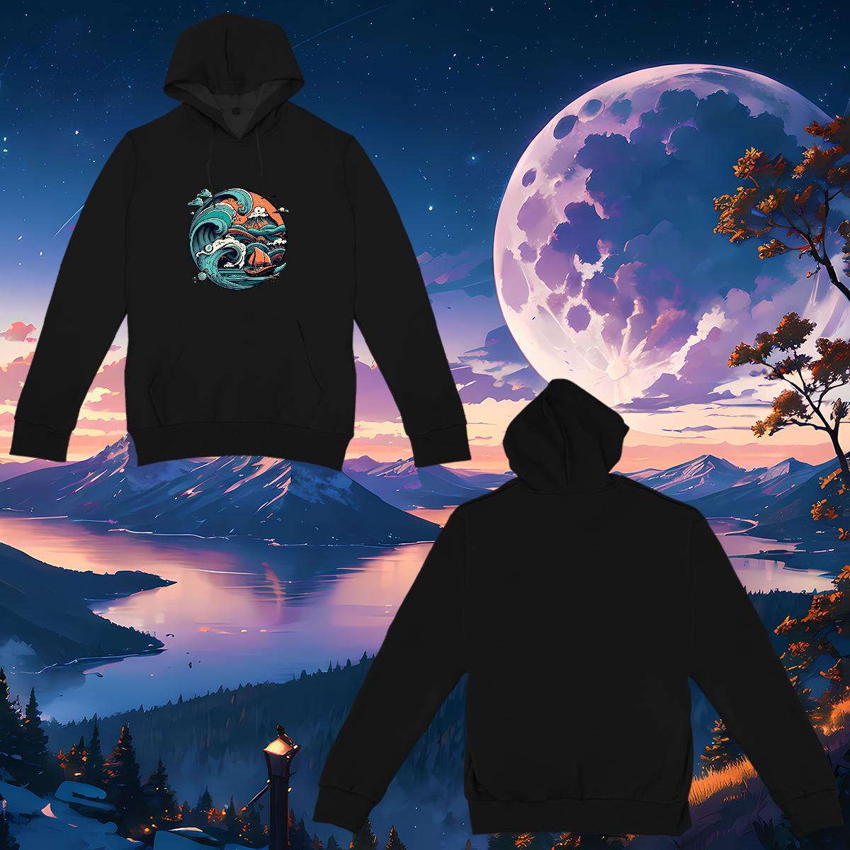 Brand Women's Hoodie Clothes TOP Quality Couples Hoodie Anime 350g Cotton Hooded Collar Breathable Beach