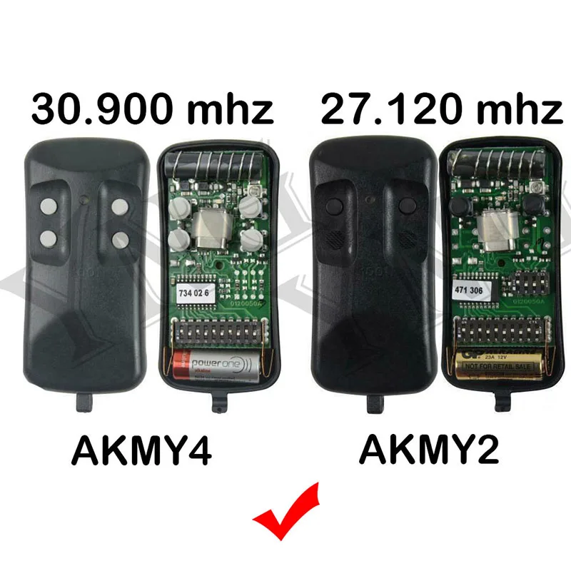 ALLMATIC AKMY2 AKMY4 AKMY2 r Remote Control Garage Door Command Opener 26.995MHz 27.120MHz 30.875MHz 40.685MHz Transmitter Key