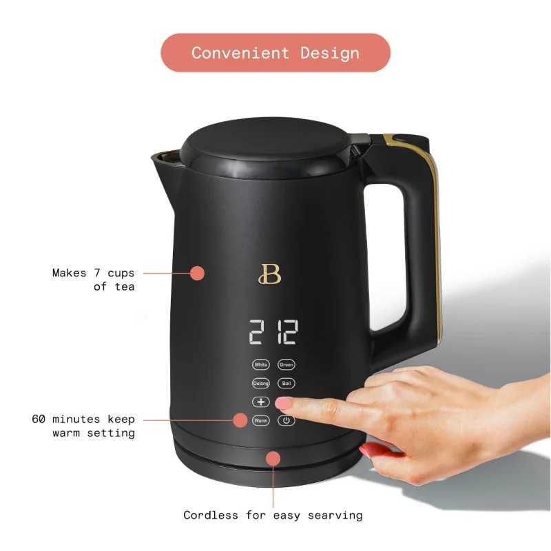 Drew Barrymores One Touch Electric Kettle Black Sesame Y241102