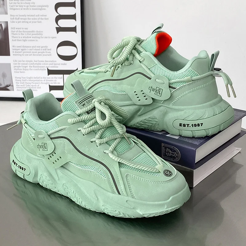 Breathable Mesh Men's High Top Sneakers - Comfortable Hot Running Shoes For Outdoor & Street Style - &