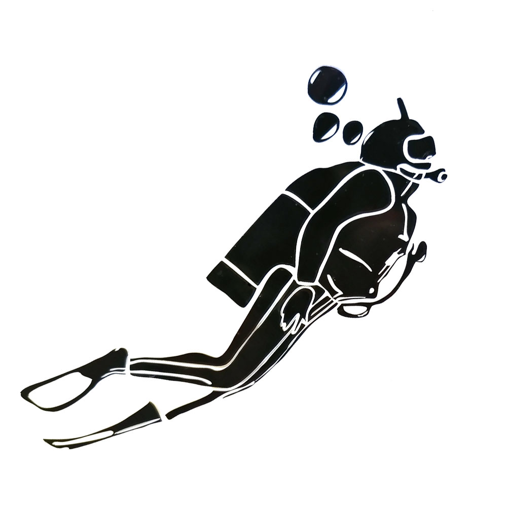 Diver Vinyl Decal for Diving Tank Fins Personalized Stickers for Diving Tank Novelty Decals for Fins Cars Boat