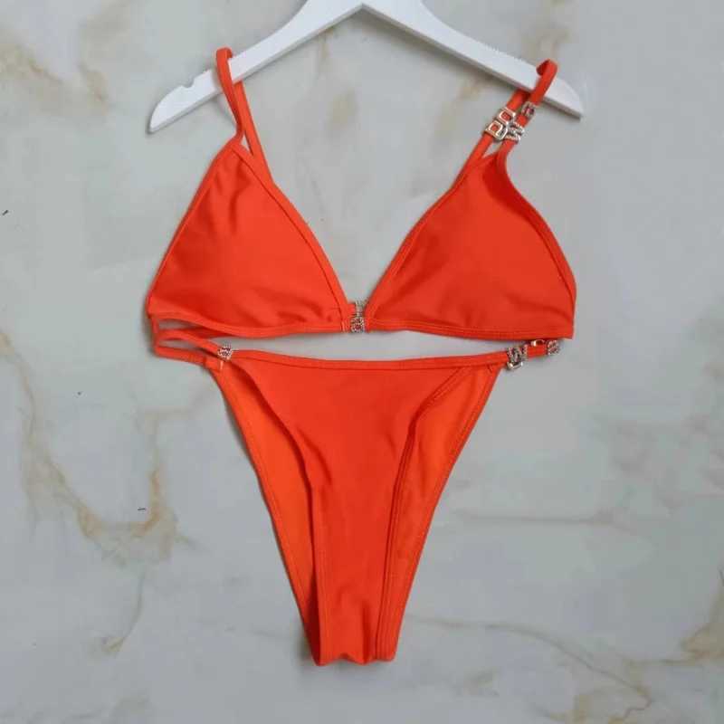 Luxury designer water diamond Fa Wang two-piece bikini sexy womens thong beach wear Brazilian swimsuit S-XL W241101
