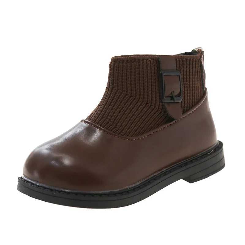 Girl Princess Short Boots with Back Zipper Childrens Ankle Boots Round Toes Sweet Autumn New Girl Socks Shoes M241102