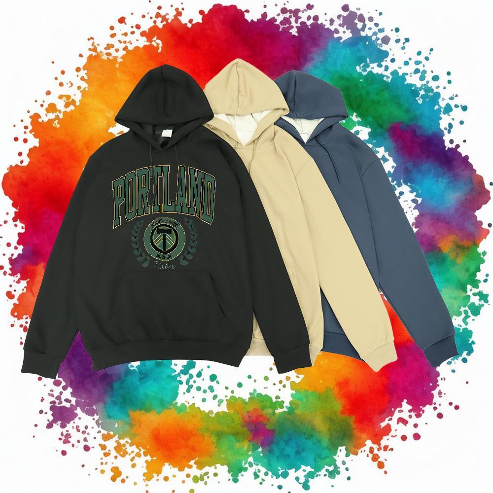 2024 New Men Hoodie Breathable Hooded Collar Brand Hoodie Pullover Floral Print Tops Hoodie Daily Wear Velvet Thick