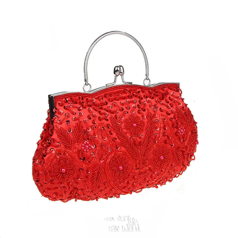 Fashion Retro Womens Evening Bag Beaded Womens Clutch Wallet Shoulder Chain Wedding Party Handbag Wallet and Handbag 241031