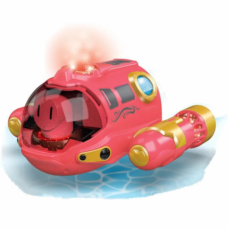 2023 New Mini RC Boat 2.4G new spray Remote Control Boat Children's Water Toys Birthday 2025 Gift Submarine Boat Shape Toys