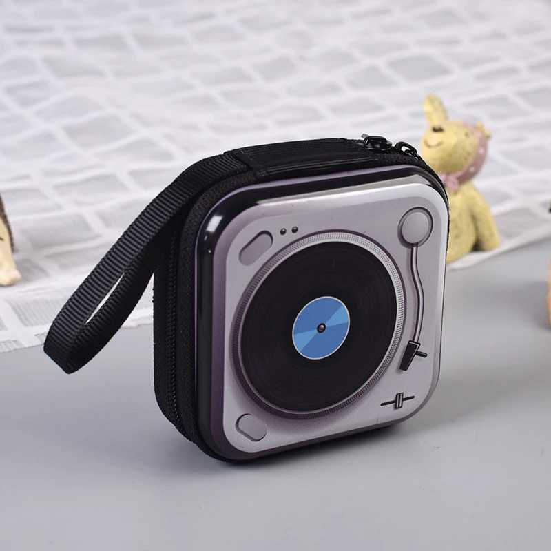 2023 New Creative Square Tinplate Coin Purse Carto Printed Earphe Storage Bag Key Coin Hard Storage Box Zipper BagXJ241111