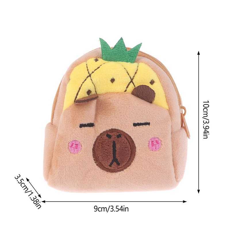 Cute Capybara Plush Wallet Carto Animal Coin Purse Portable Mey Changer Pouch Earphe Storage Bag Birthday GiftsXJ241111