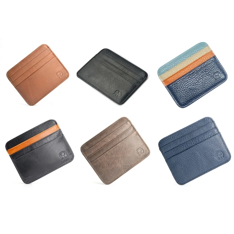 Leather 2025 Coin Purse new Card Holder Wallet RFID Blocking Slim Wallet Birthday Gift F3MD