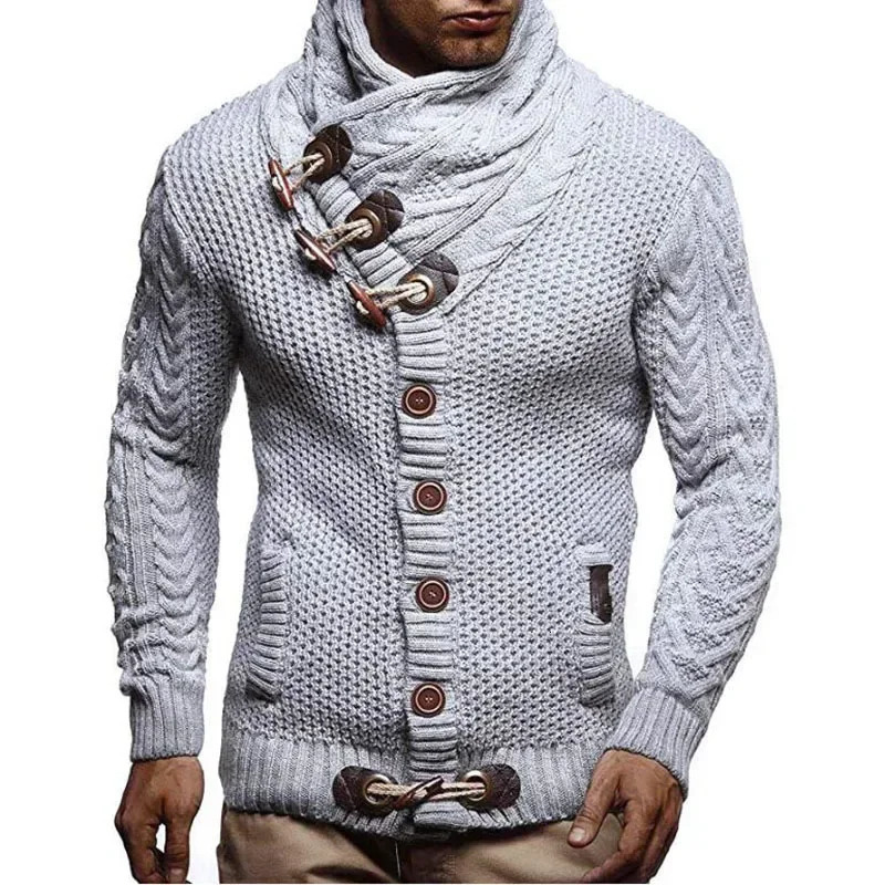 Winter Cardigan Men Wool Jackets Thick Coats Mens Clothing Knitted Sweatercoat Button Coat Male Sweater Top 241024