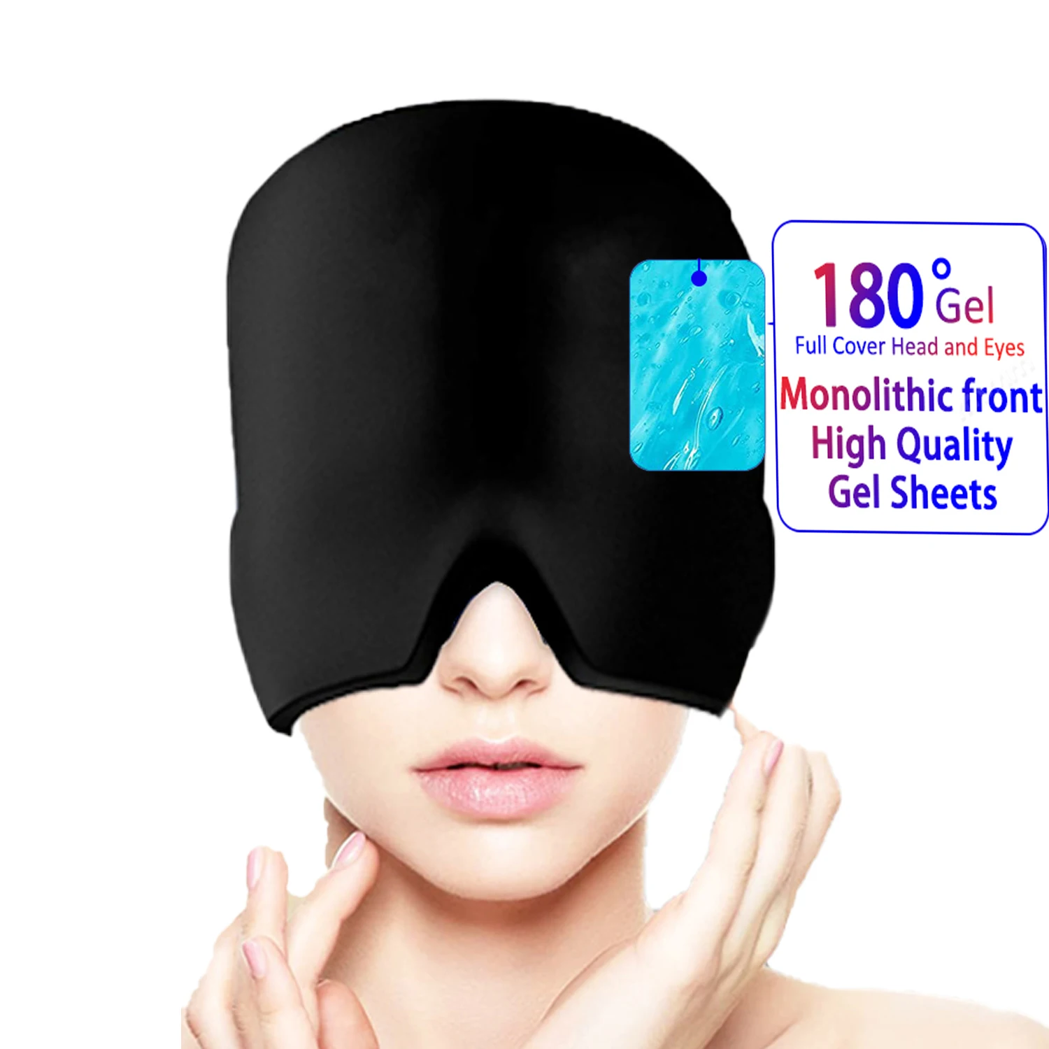 Migraine Relief Hat new headache hat Gel Hot Cold Therapy Ice 2025 Cap For Relieve Pain Ice Hat Eye Mask