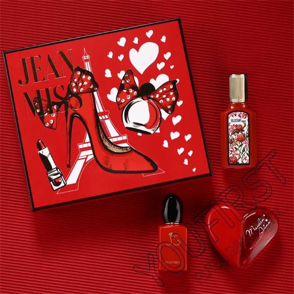 Brand perfume female gift box 110ml three piece set durable perfume floral pheromone perfume cologne perfumeW241102