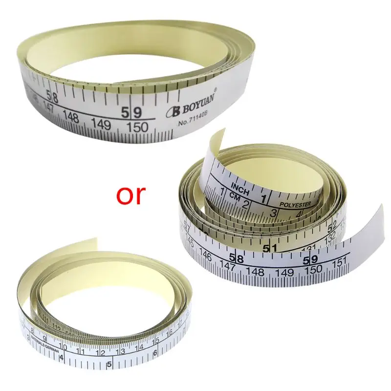 1Pc 90/151cm Self Adhesive Metric Measure Tape 2025 Vinyl Sier Ruler new For Sewing hine Sticker