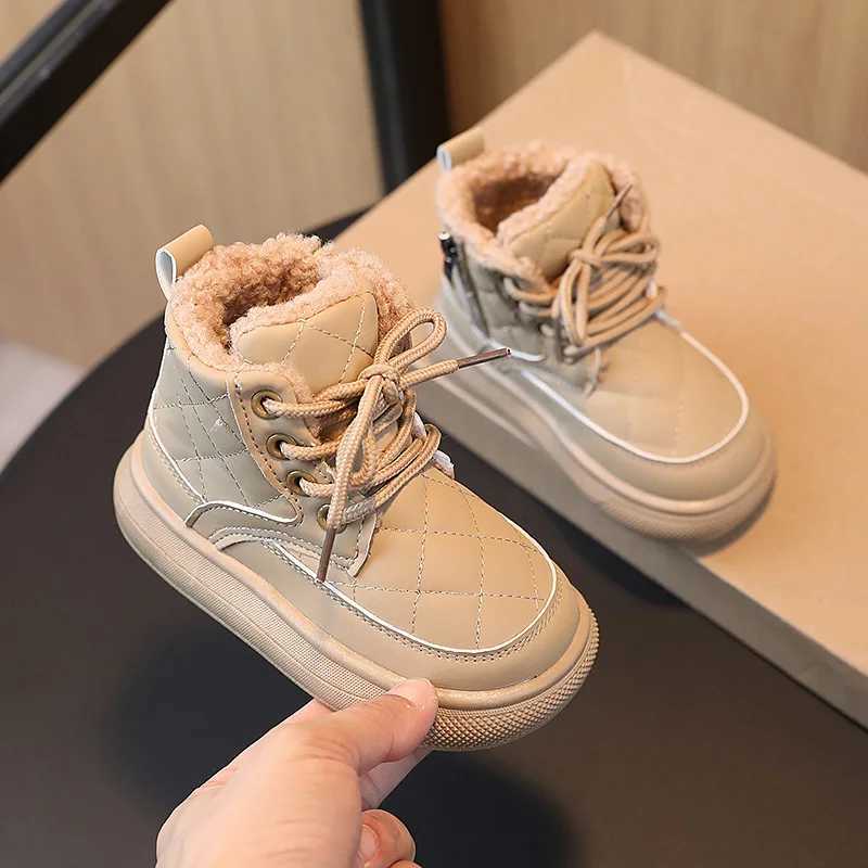 new fur fashion childrens boots autumn and winter baby shoes anti slip childrens baby shoes snow boots cotton shoes M241102