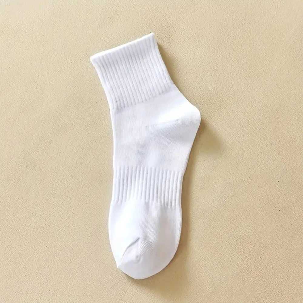 4 Pairs Solid Colour Black White Multiple Style Soft Breathable Sports Ankle Mens Womens Summer Autumn Business LX241102