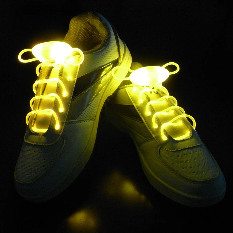 1Pair LED new Sport Shoe Laces 2025 Luminous Shoelaces Glow Shoe Strings Round Flash Light Shoelaces Batteries Sneakers Flat Shoelaces