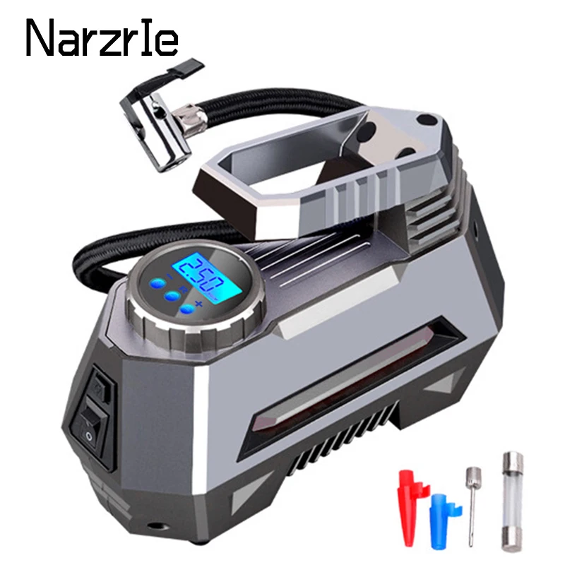Portable Air Compressor new Tire Iator 150 Psi 12V DC Car Tire Pump With Digital Pressure Gauge 2025 Auto Bright Emergency Flashlight