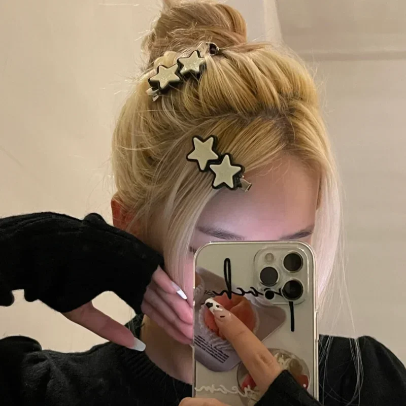 2PC Korean Cute Star new Hair Clip 2025 Claw Clamp for Women Girls Kid Children Hairpin Crab Headband Hair Gift Accessories Headwear