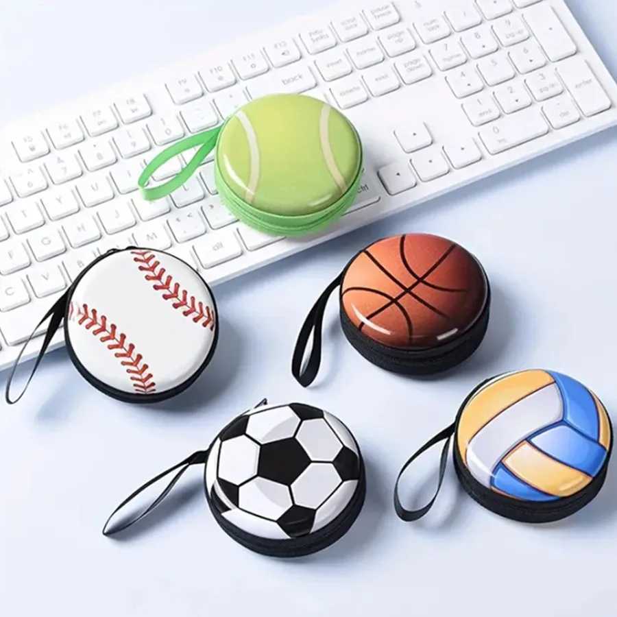 Creative Ball Pattern Coin Purse for Kid Boys Girls Small Gift Fi Change Purses Mini Wallets Zipper Storage BoxXJ241111