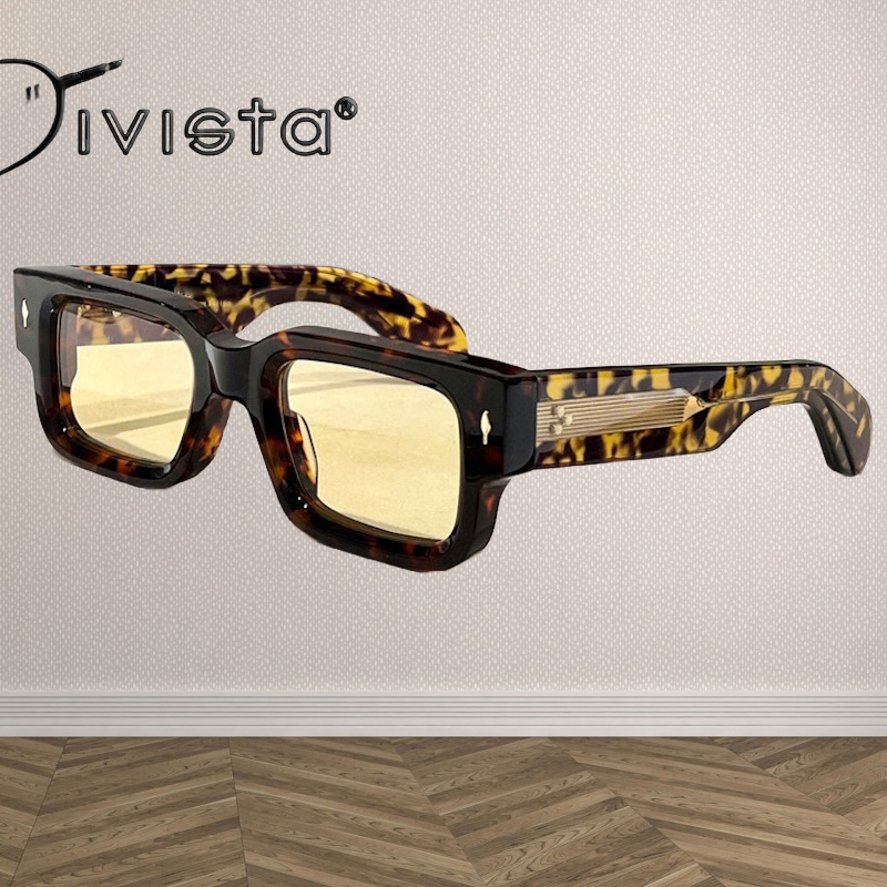 Ascari Acetate Sunglasses Designer 49-23 Handmade TOP Quality High Square Glasses Retro Vintage Frame for Men Driving Women Optical Handcrafted in Jap
