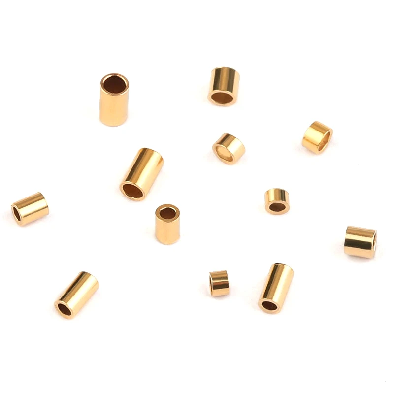 10PCS 14K gold new filled Crimp & End Beads 2025 2mm 1.6mm 14K gold Crimps 14k gold filled End Beads for Jewelry Making Jewelry Findings