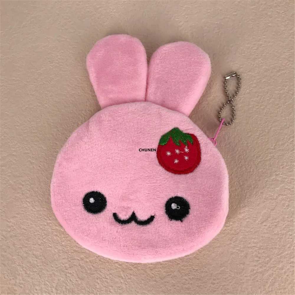 Multi-Colors Panda Rabbit Penguin 10-11CM Plush Purse Key Chain Plush Coin BagXJ241111