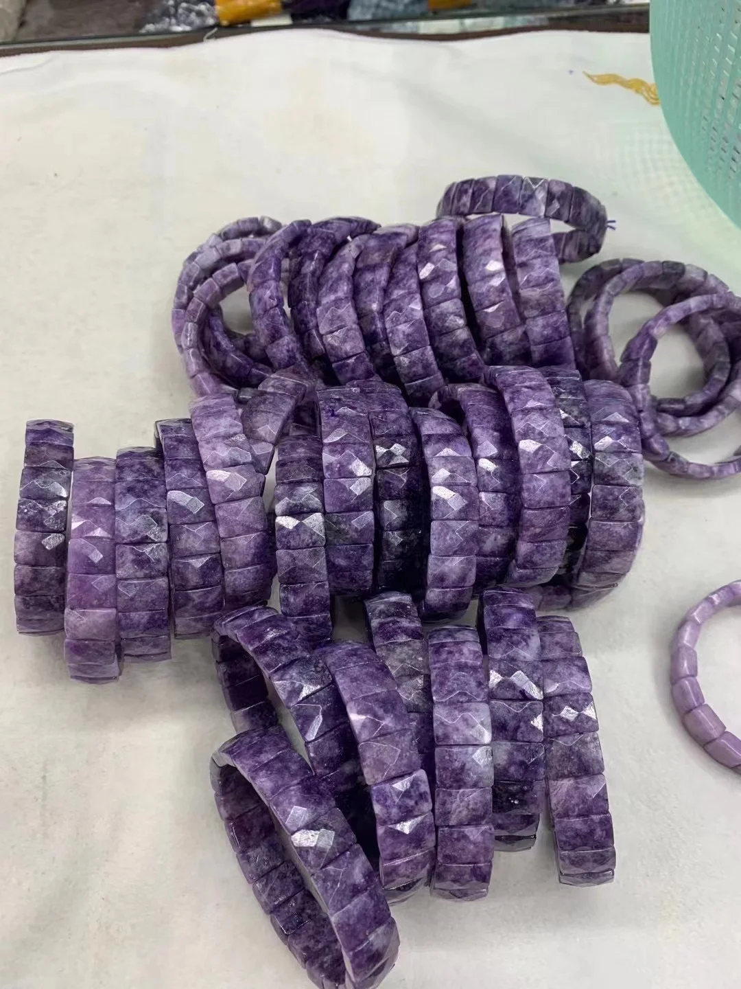 2023 new 2025 Purple Lepidolite Gemstone Jewelry Bracelet Natural Gemstone Bangle for Women for Gift Wholesale