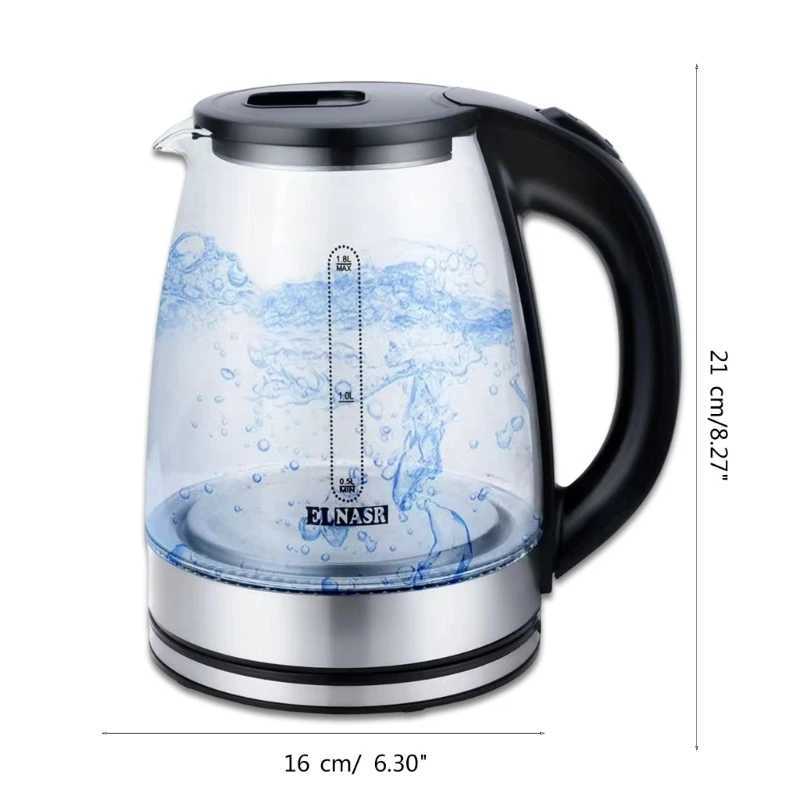 1.8L electric kettle blue light stainless steel coffee machine automatic shutdown 220V smart kettle household appliances Y241102