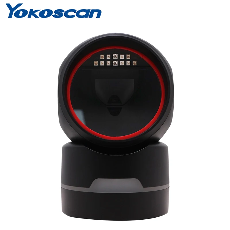 MP6800 Cost-eefective Highgrade ring light Desktop Omni-Directional Handsfree 1D/2D/QR Barcode Scanner USB/RS232 For Supermarket