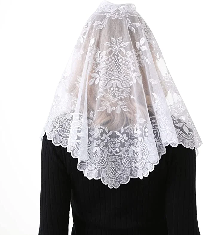 Spanish new Style Traditonal Lace Mantilla Church 2025 Veil Catholic Veil for Women