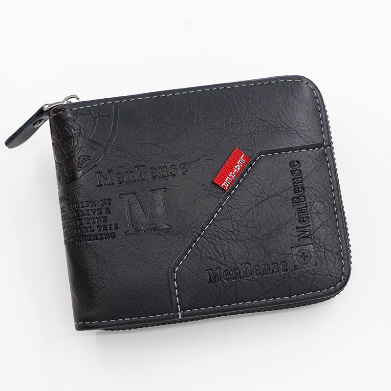 Genuine Leather Men Wallets Coin Pocket Zipper Real Men's Leather Wallet with Coin High Quality Male Purse Eagle Cartera Short